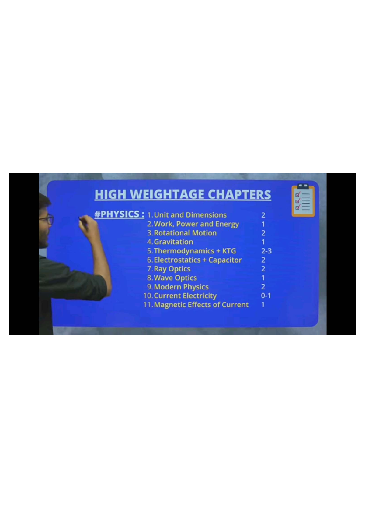 JEE Mains: High Weightage Chapters for Physics Preparation - Studocu