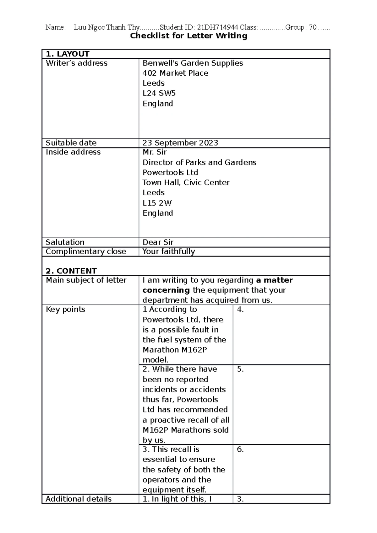 STVB-B2 Letter Writing Practice: Apology and Safety Check Notification ...