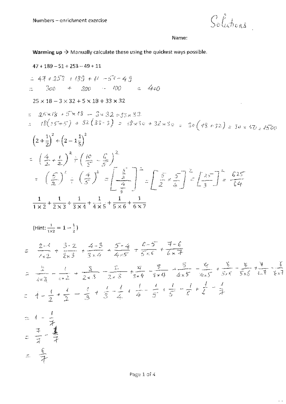 Enrichment Solutions for Number Concepts: Strategies and Activities ...