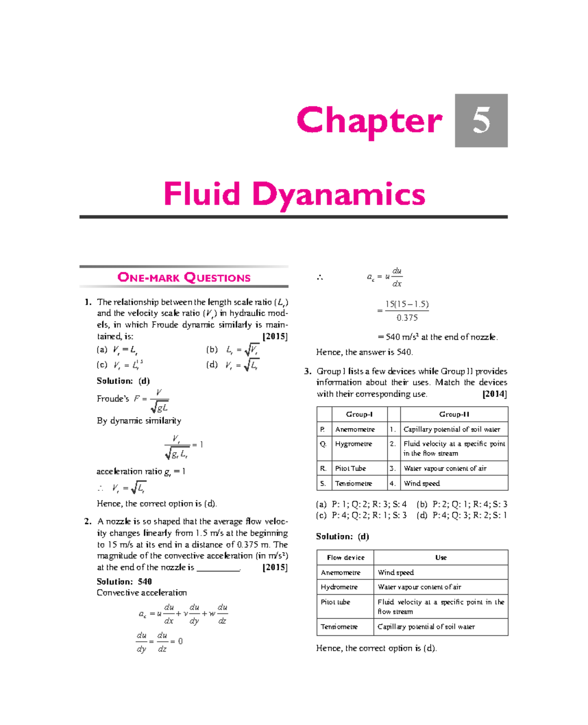 5. Fluid Dynamics - Basic Chapter Online Lecture Notes (CIV 101) - Studocu