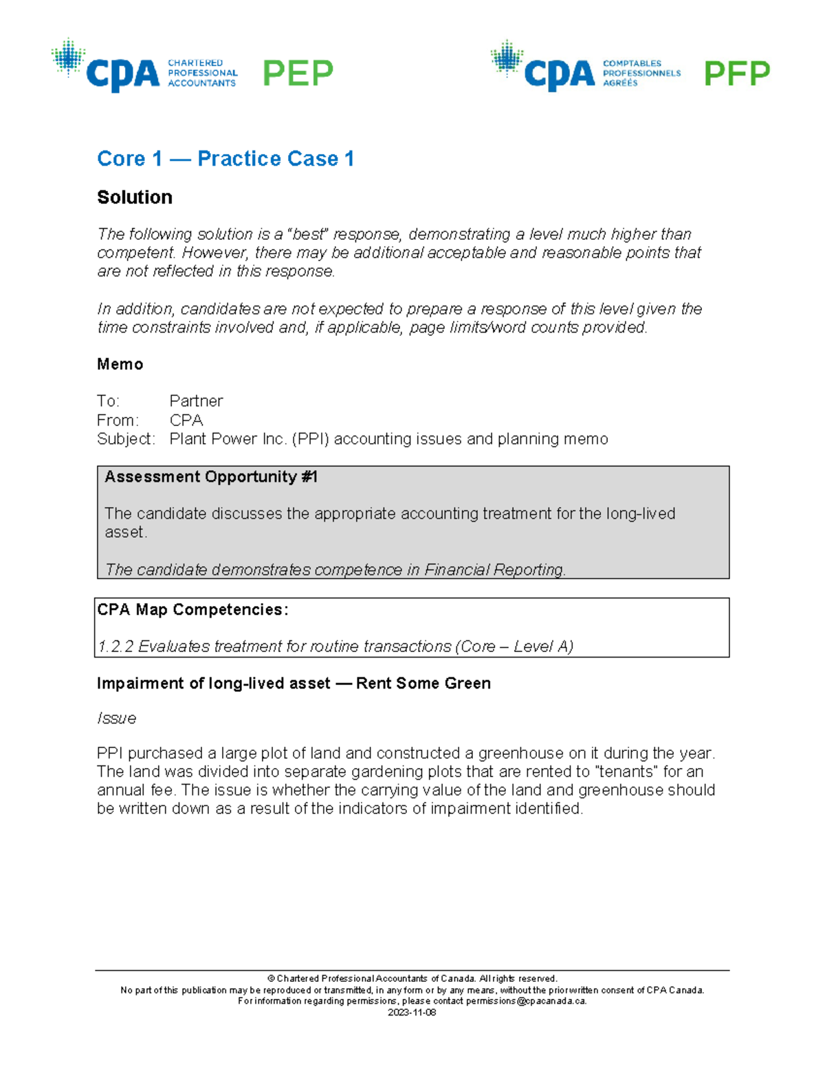 CO1-2401E-PC01 - CORE 1 Practice Case 1 Solution & Analysis - Studocu