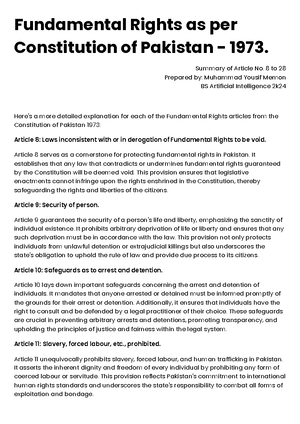 Amendments In Constitution Of Pakistan 1973 ( 1st to 26th); - In the ...