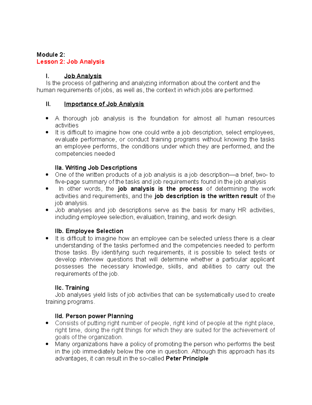 HR 202: Lesson 2 - Job Analysis and Job Evaluation Overview - Studocu