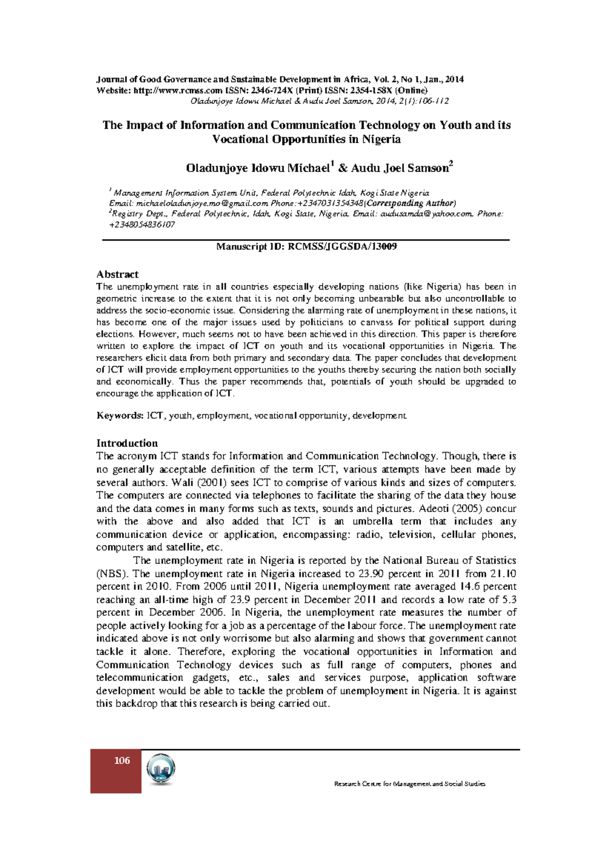 The Impact of Information and Communication Technology on Youth and its ...
