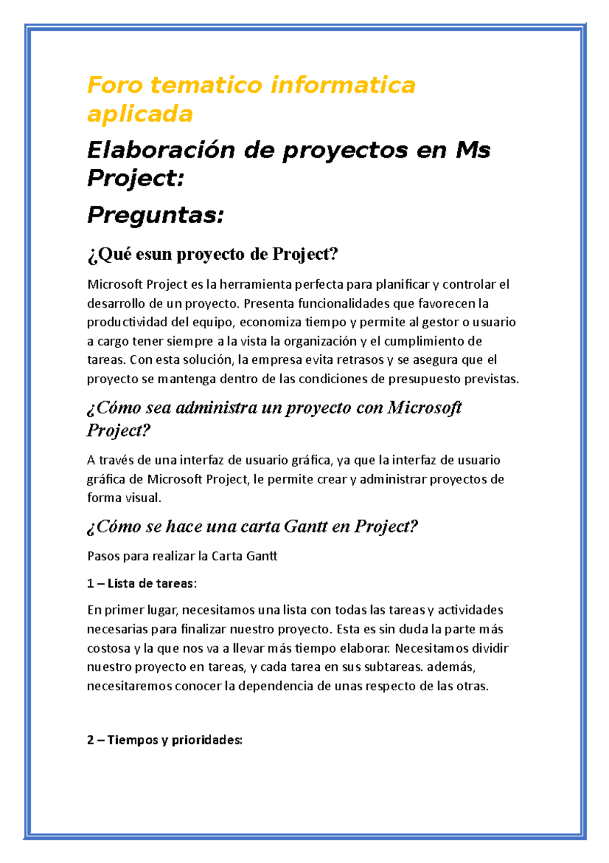FORO Informatica Aplicada 2 - Foro tematico informatica aplicada ...