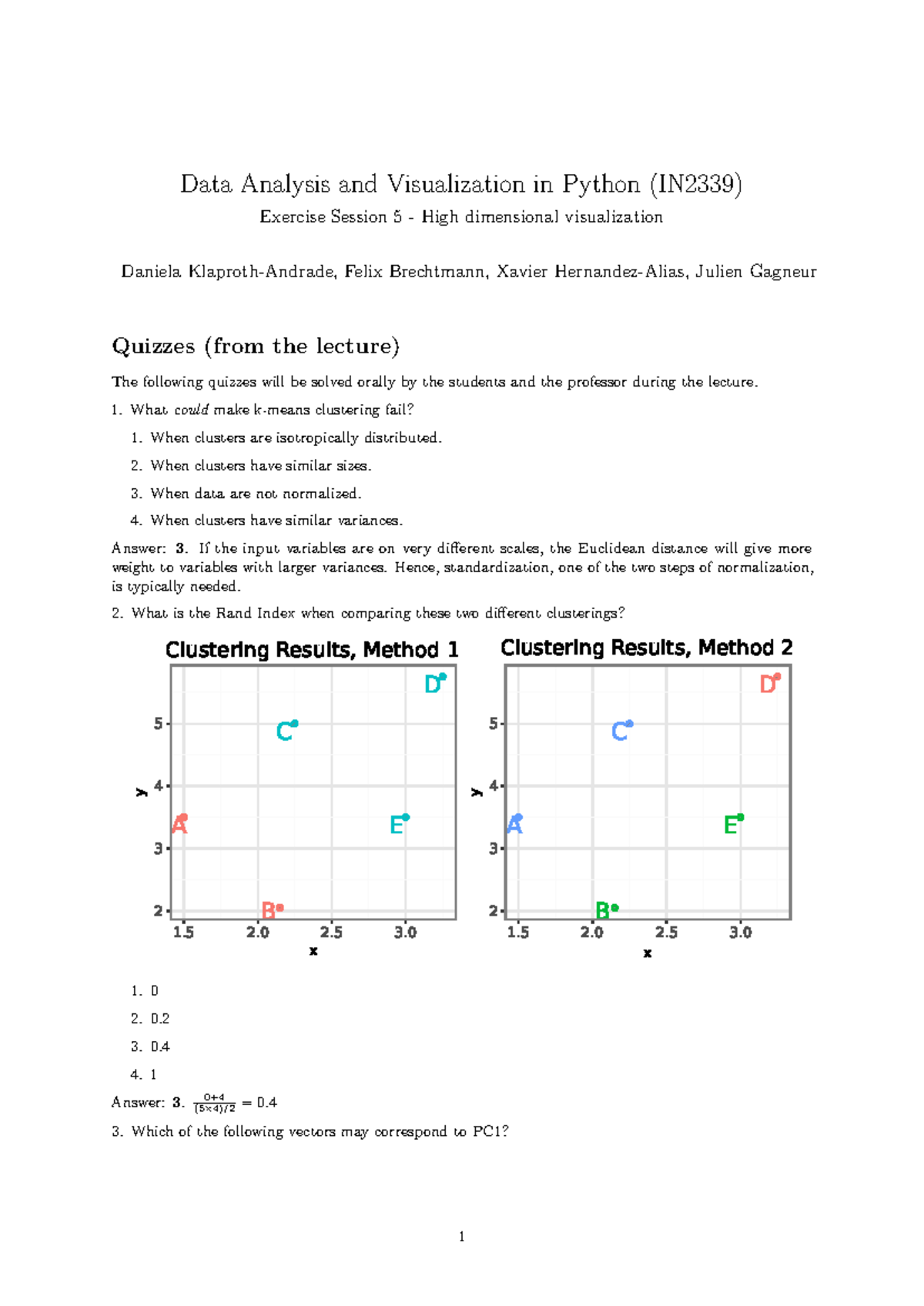 Data Analysis and Visualization in Python (IN2339) Exercise Session 5 ...