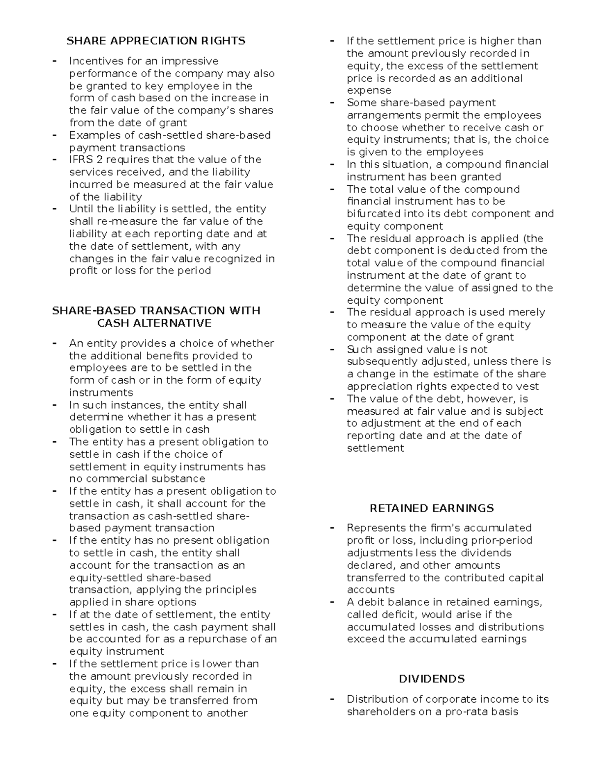 Comprehensive Overview of Share Appreciation Rights and Related ...