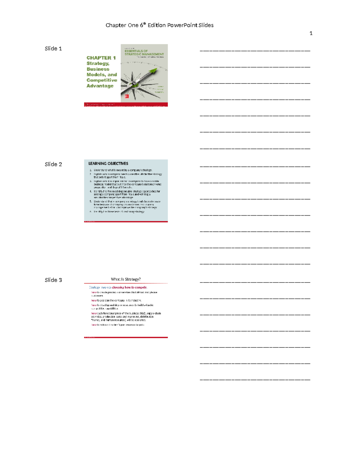 Chapter 1 PPTs to WORD - 1 Slide 1 ...