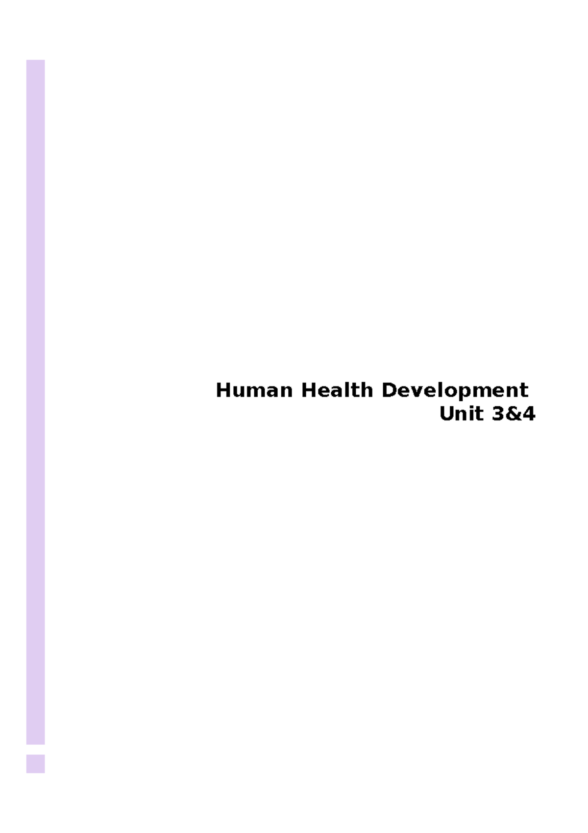 HHD 301 Final Exam Revision Notes on Health and Wellbeing Concepts ...