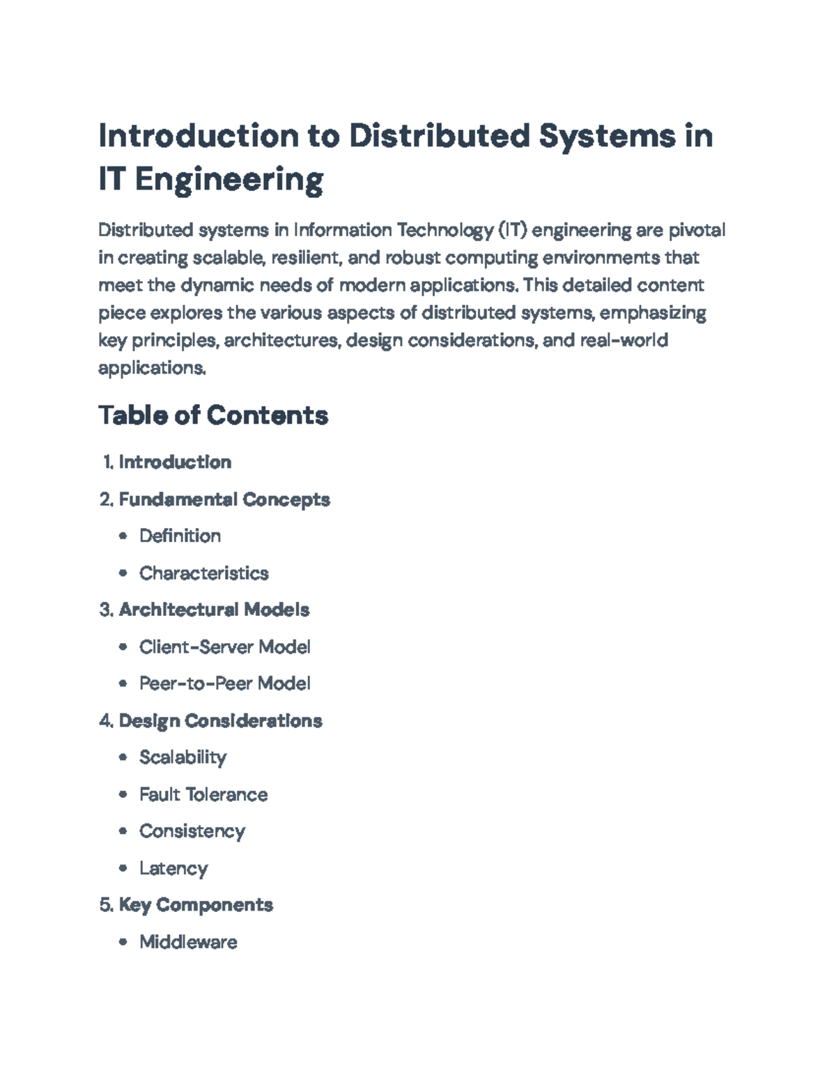 Understanding Distributed Systems in IT Engineering: Concepts & Design ...