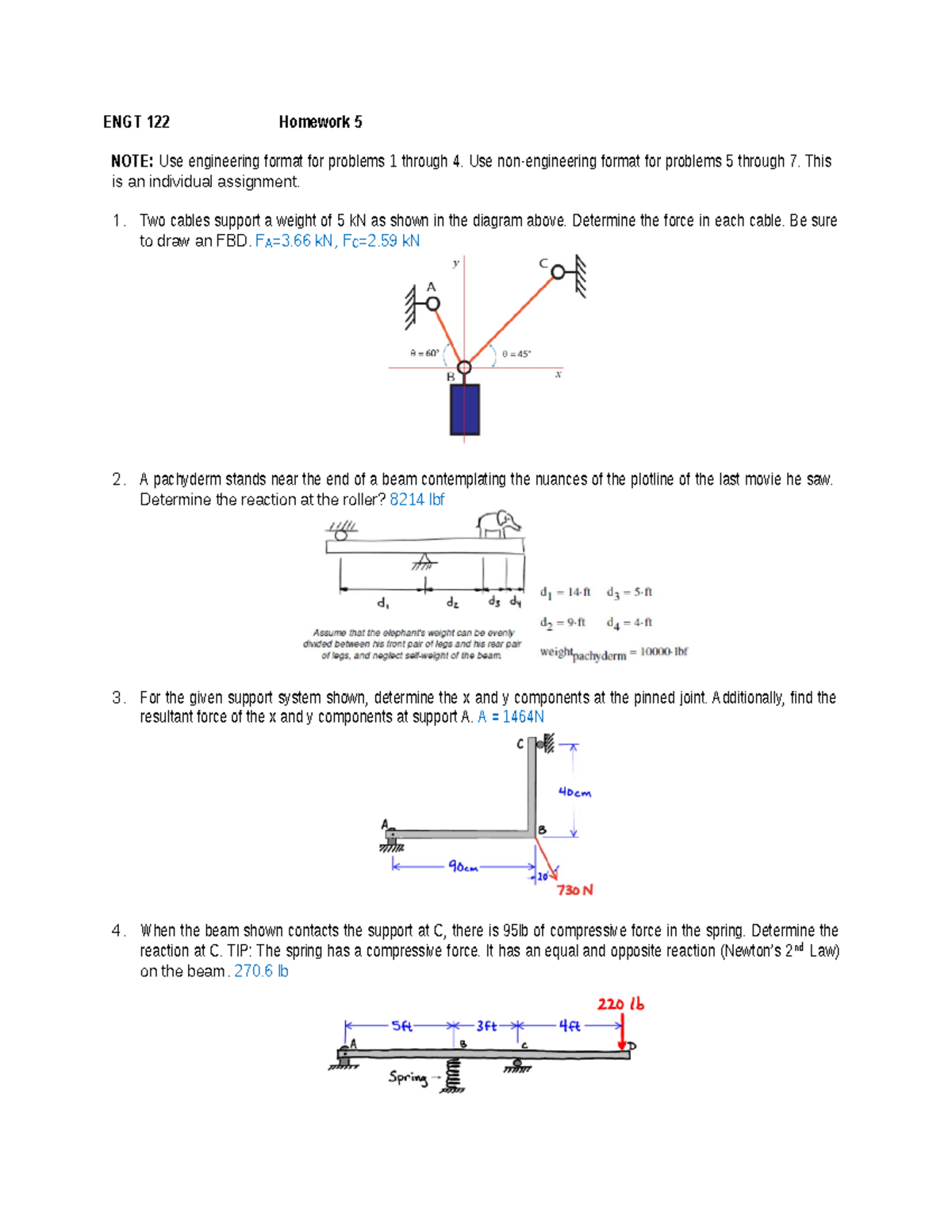 ENGT122 Homework 5: Engineering and Project Tasks Explained - Studocu