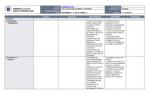 DLL Filipino 6 Q3 W4 (1) jan. 2-3 - GRADE 1 to 12 DAILY LESSON LOG ...