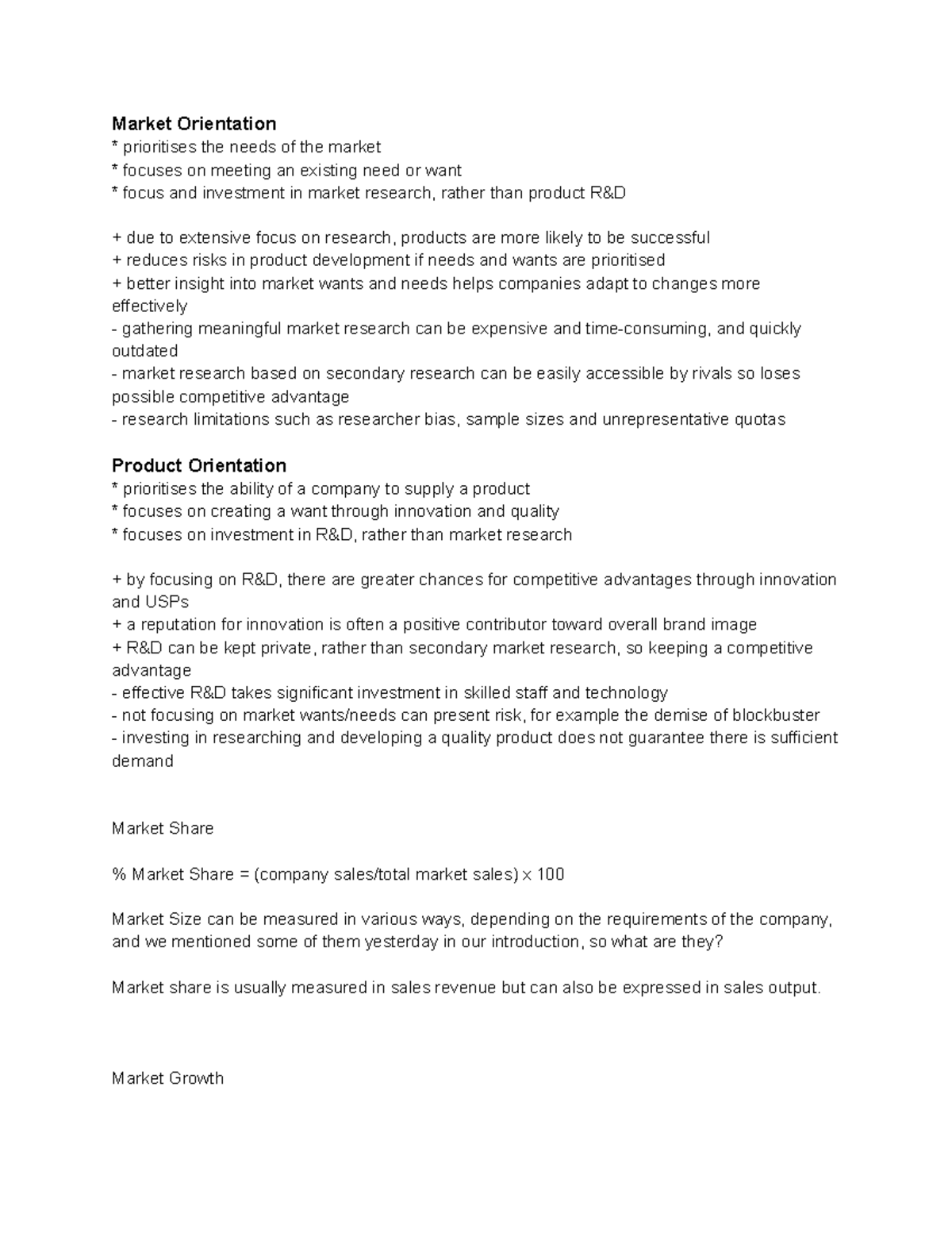 Unit 4 - Market Orientation vs Product Orientation: Key Concepts and ...