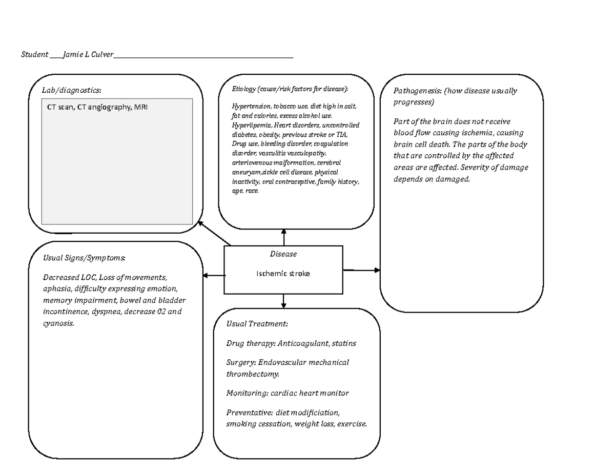 CVA Ischemia Pathophysiology Map: Causes, Symptoms, and Treatments ...