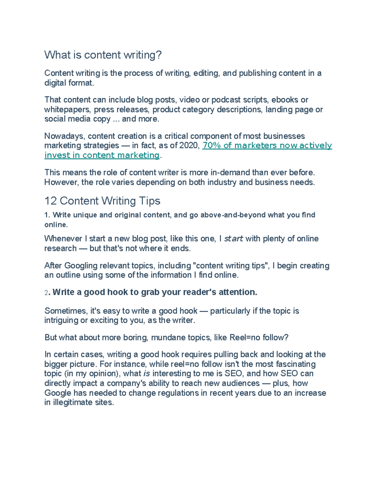 What is content writing - What is content writing? Content writing is ...