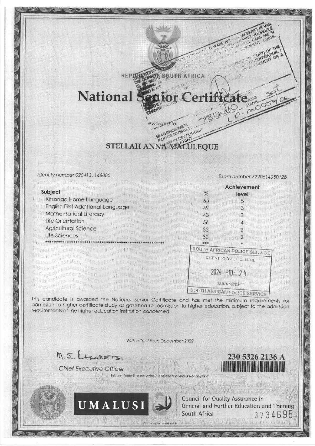 3733 241024140209 001 - Need it for my assignment - SOUTH AFRICA ...