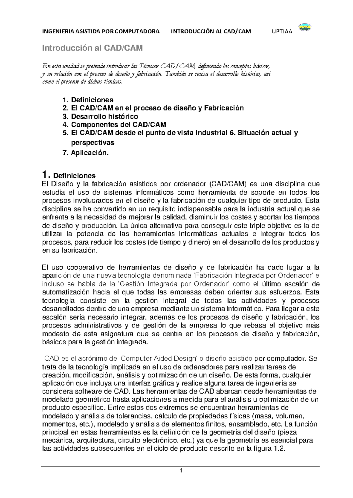 Introducción al CAD/CAM: Técnicas y Aplicaciones en Diseño y ...