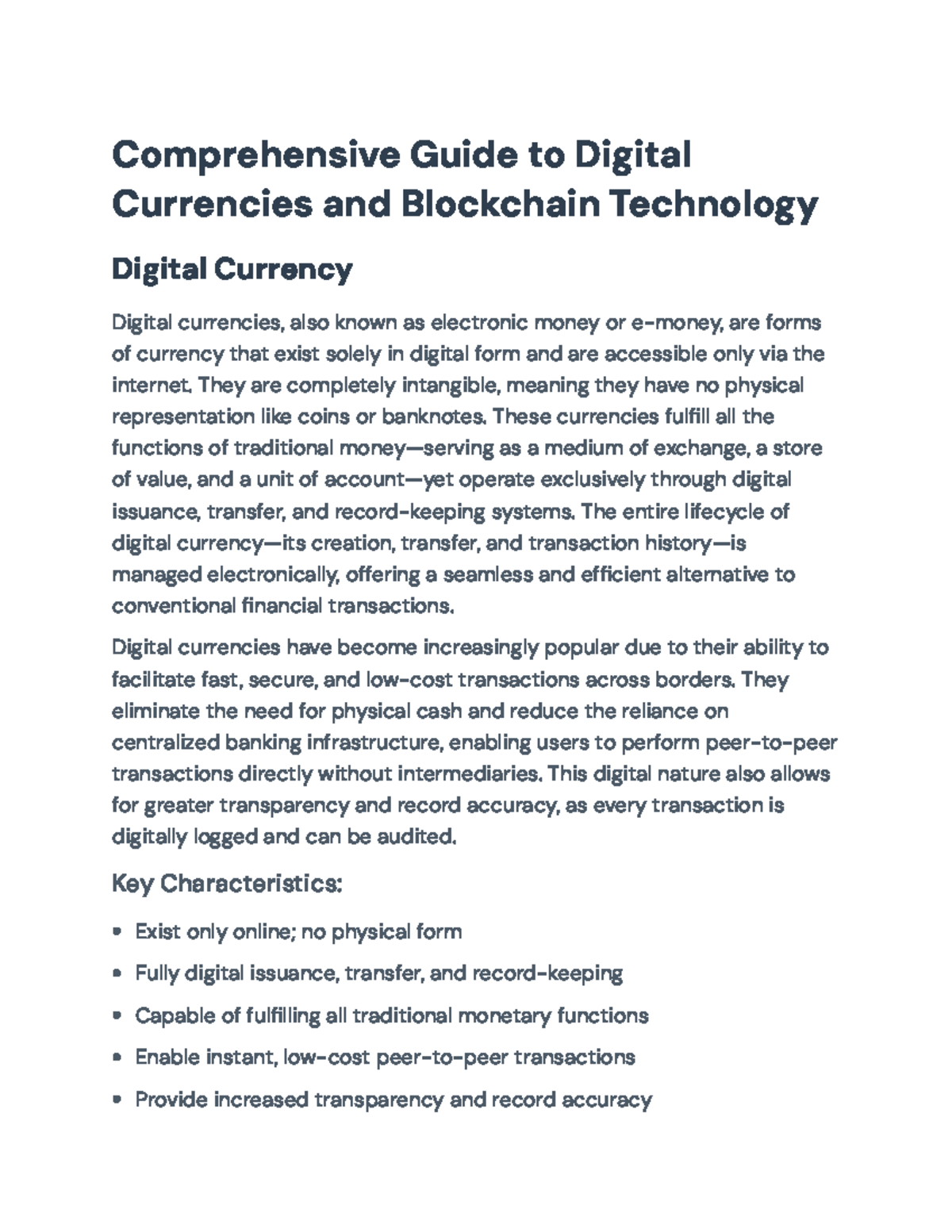 Comprehensive Guide to Bitcoin & Digital Currency Innovations - Studocu