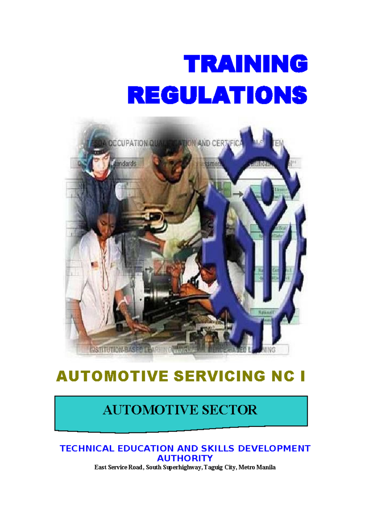 TR - Auto Servicing NC I - refers to vehicle repair and maintenance ...