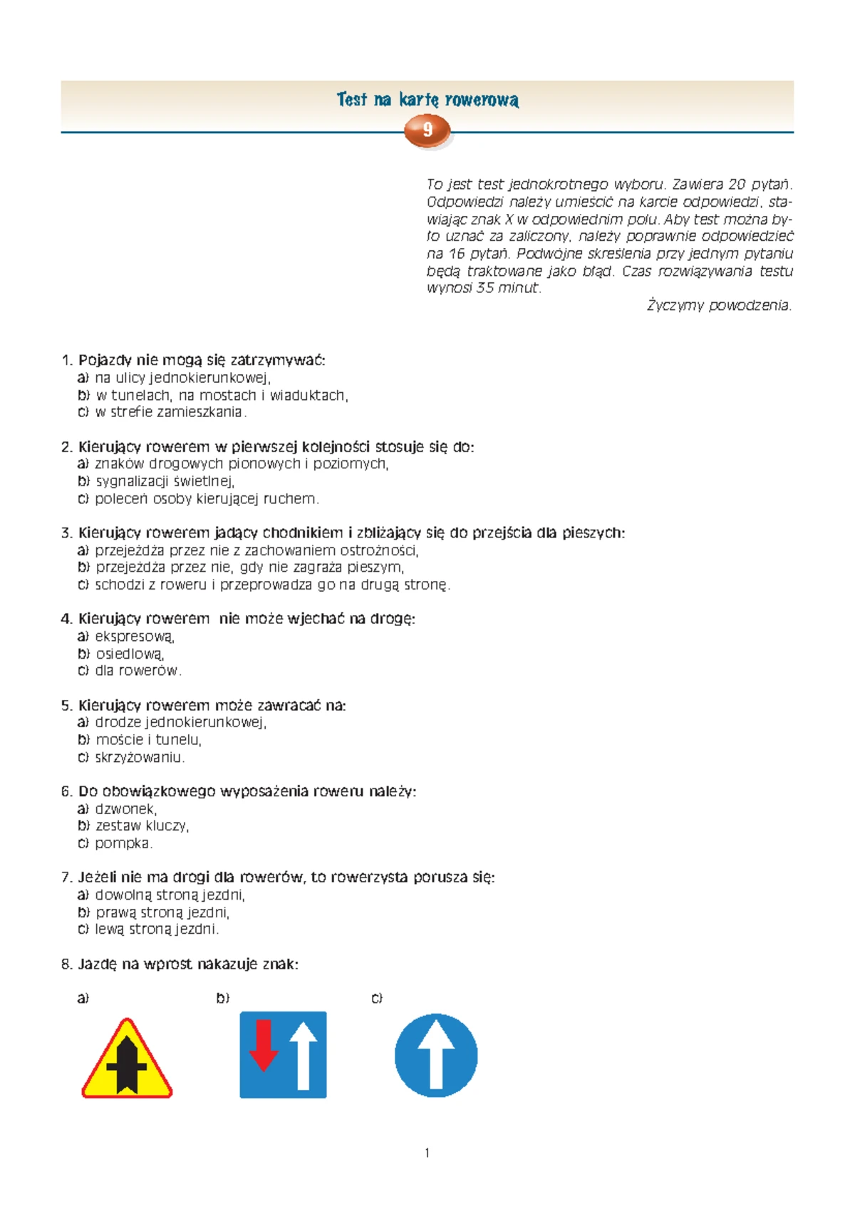Test Na Kartę Rowerową Nowa Era Odpowiedzi www.studocu.com