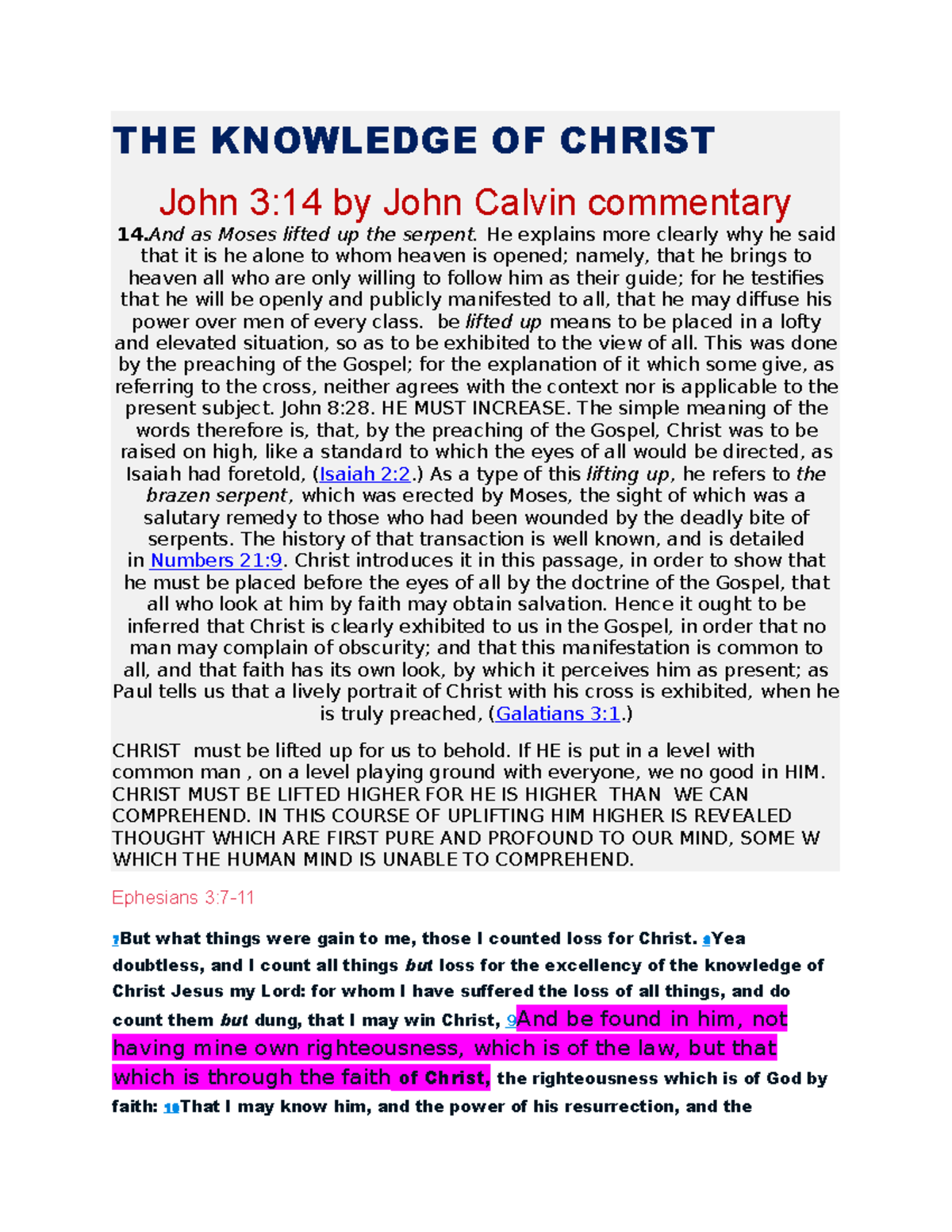 THEO 101: Understanding the Knowledge of Christ - A Study Guide - Studocu