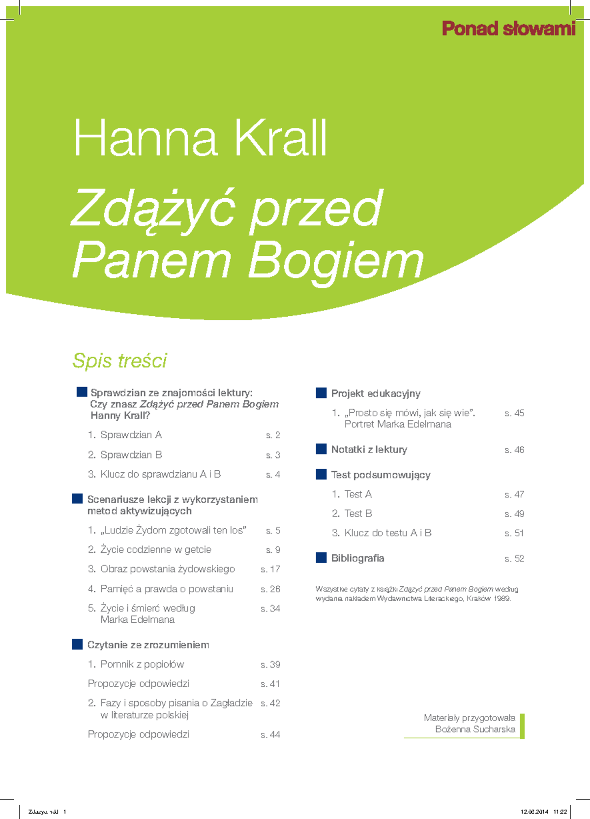 Zdążyć Przed Panem Bogiem Interpretacja Tytułu www.studocu.com