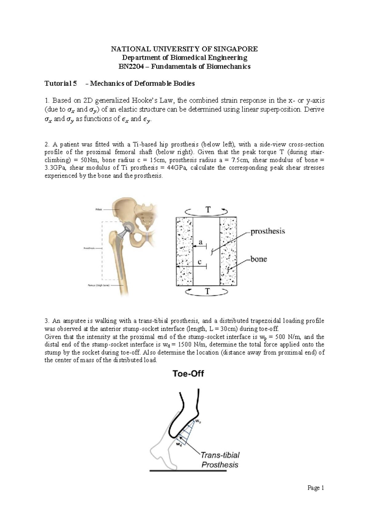 Raye [2024-25] BN2204 Tutorial 4 - Mechanics of Deformable Bodies ...