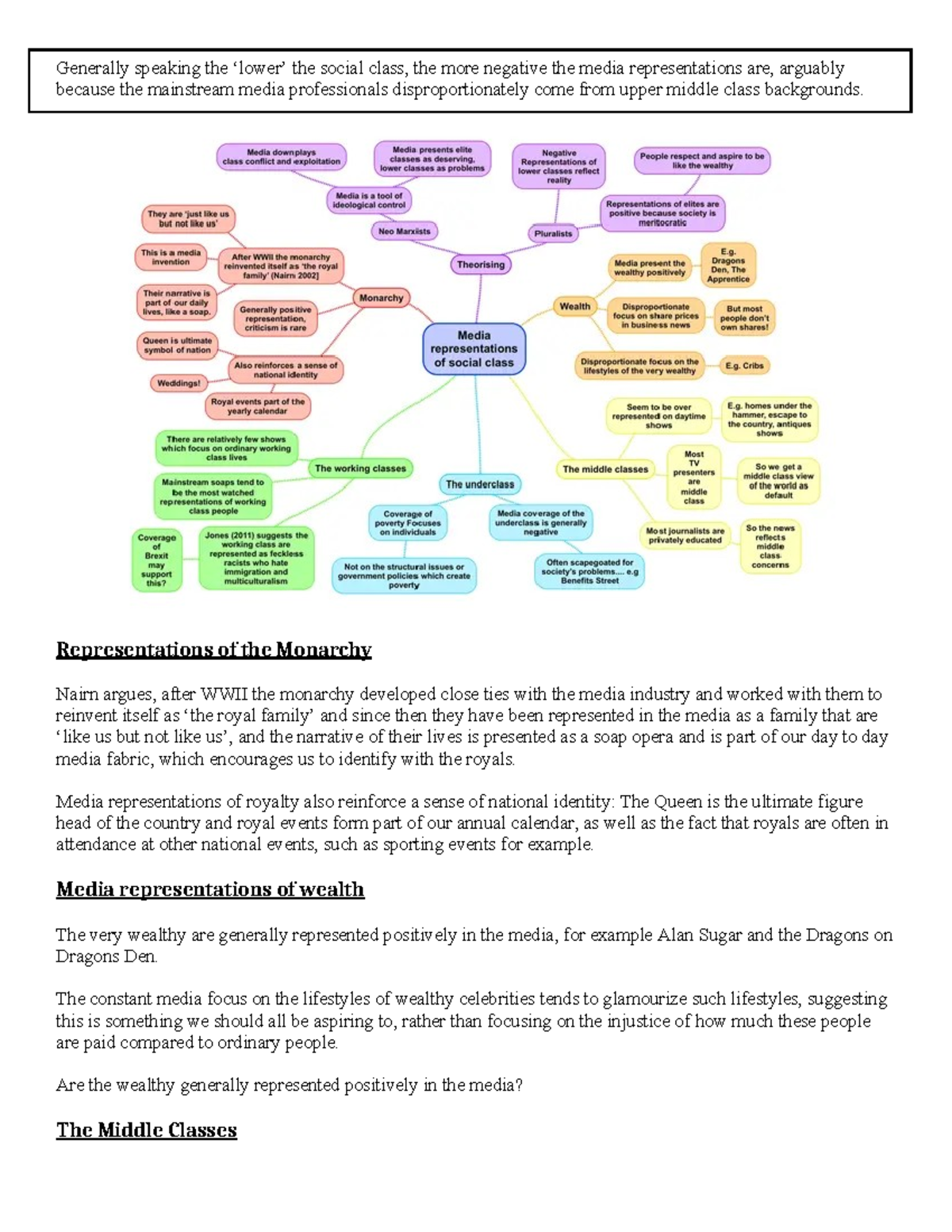 Media Representations of Social Class: A Critical Analysis - Studocu