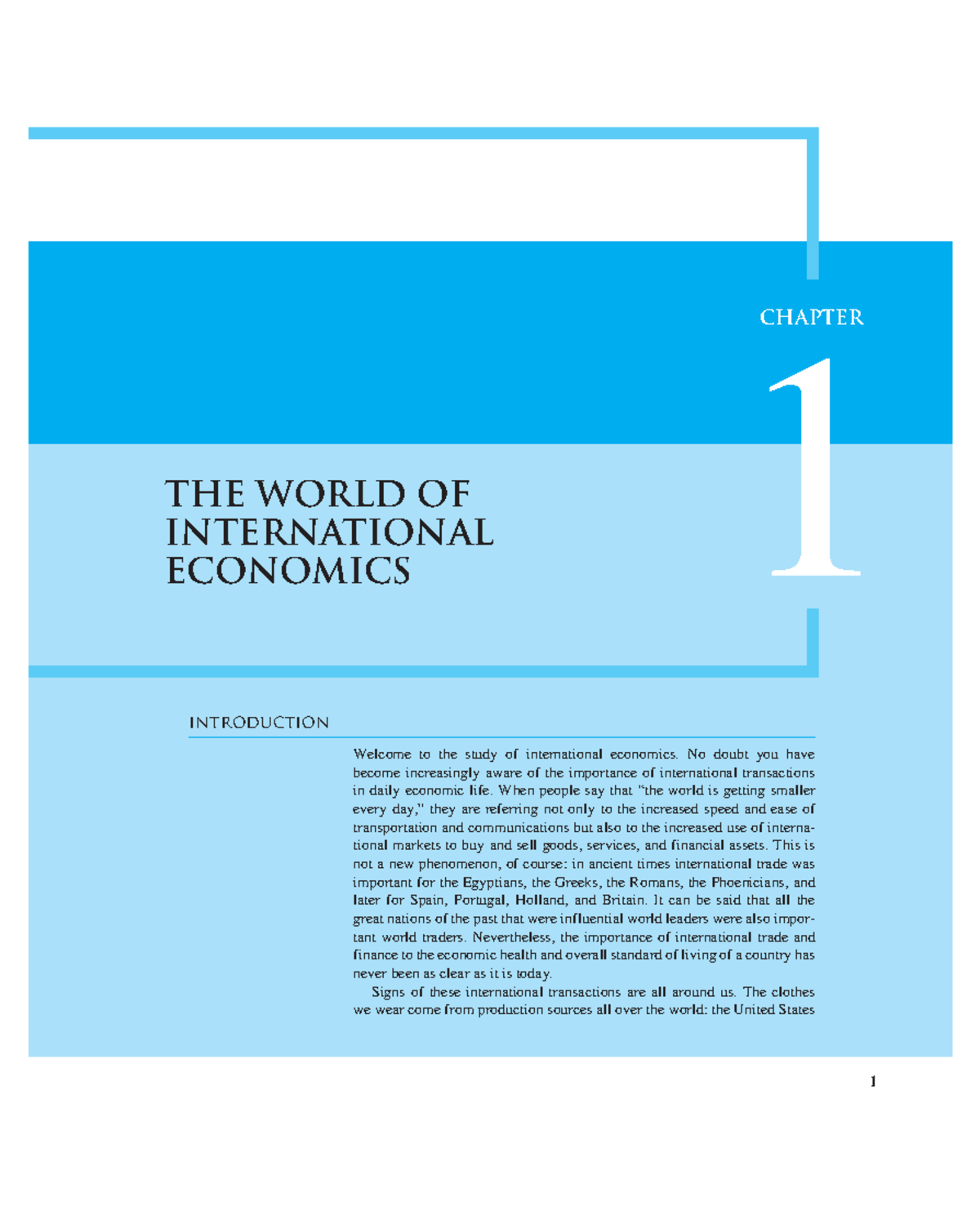International Economics: Chapter 1 Overview and Key Concepts - Studocu
