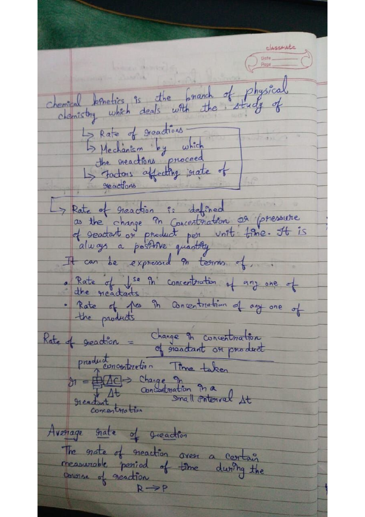 Chemical Kinetics Overview - CHEM 101 Lecture Notes - Studocu