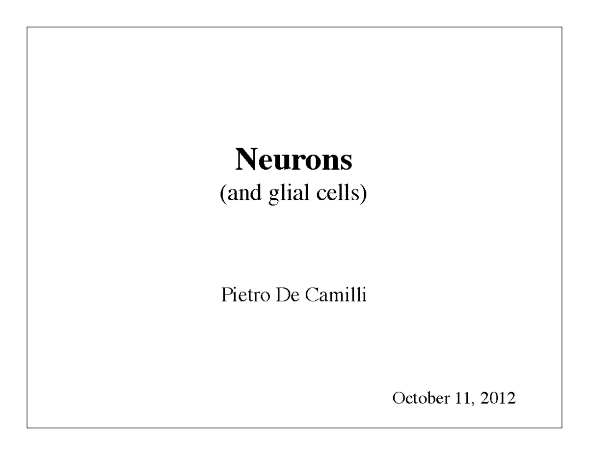 Neurons and Glial Cells: Structure and Function Overview (BIO 101 ...
