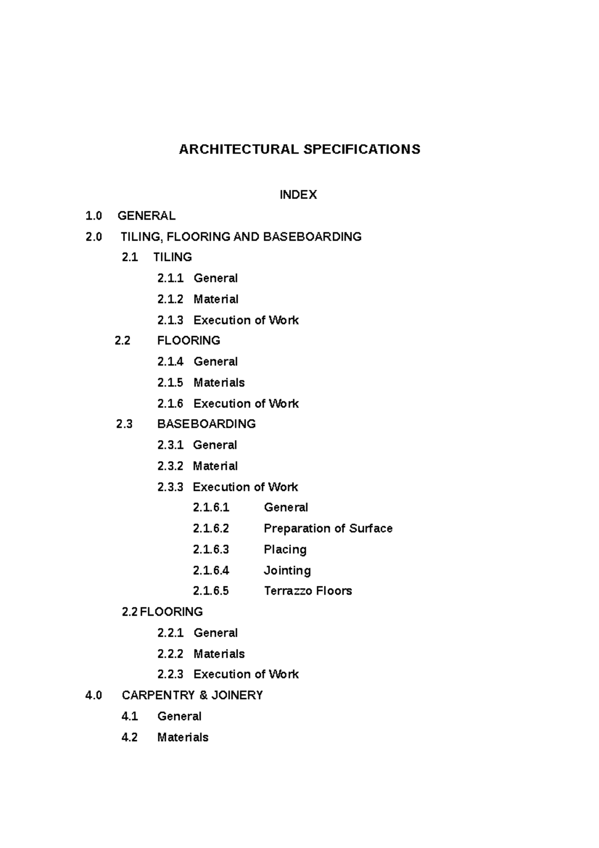 186634526 Architectural Specifications - ARCHITECTURAL SPECIFICATIONS ...