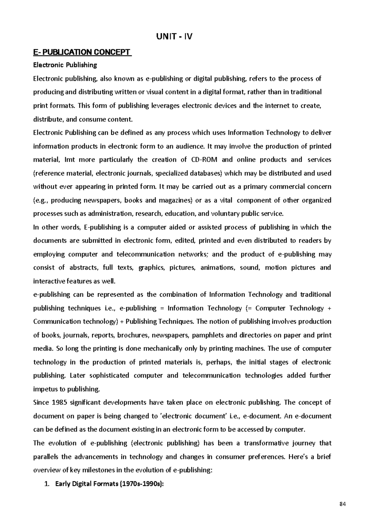 WEB CONTENT MANAGEMENT - E-PUBLISHING AND SIMULATION NOTES - Studocu