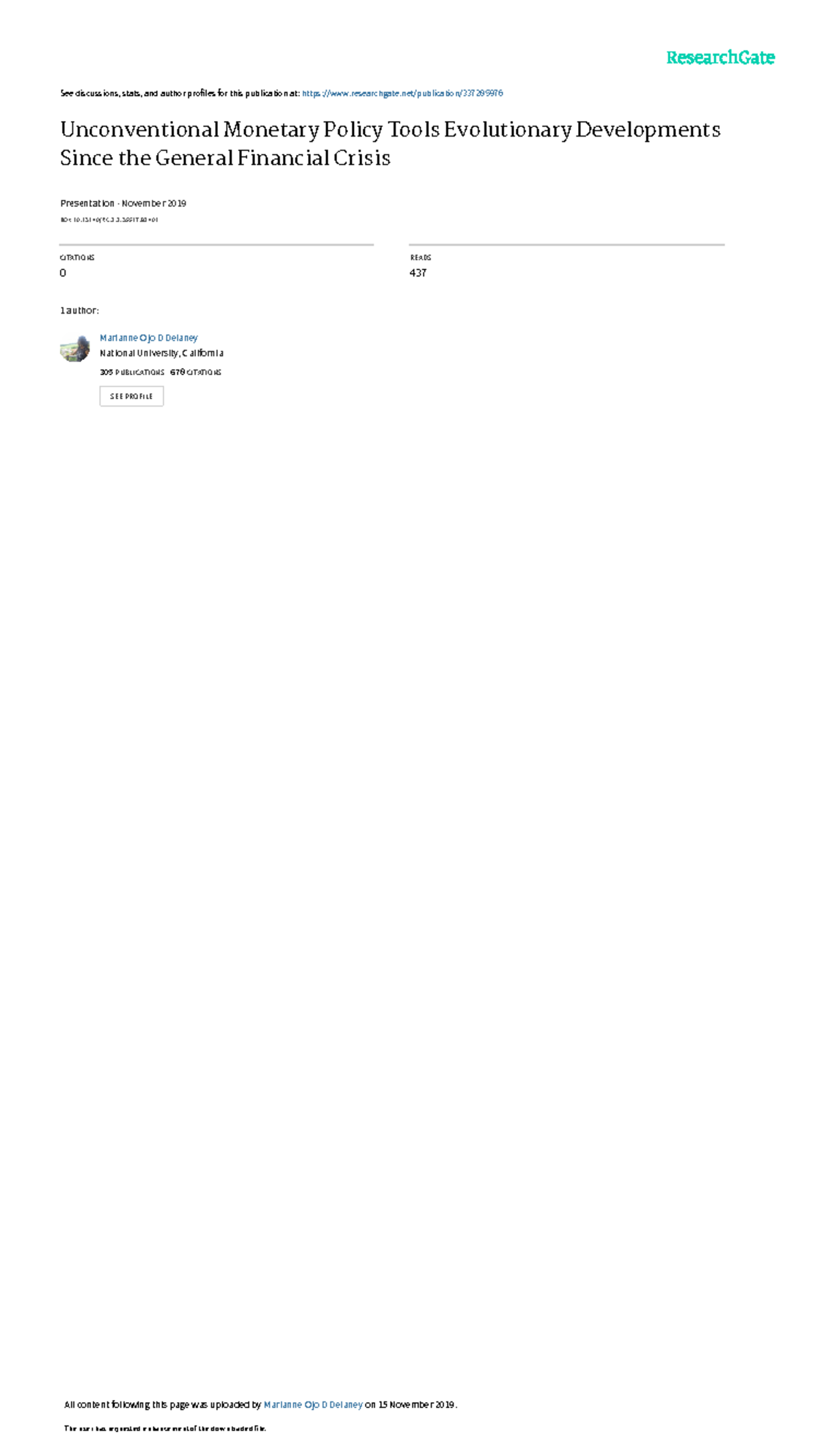 Unconventional Monetary Policy Tools: Evolution Since the Financial ...