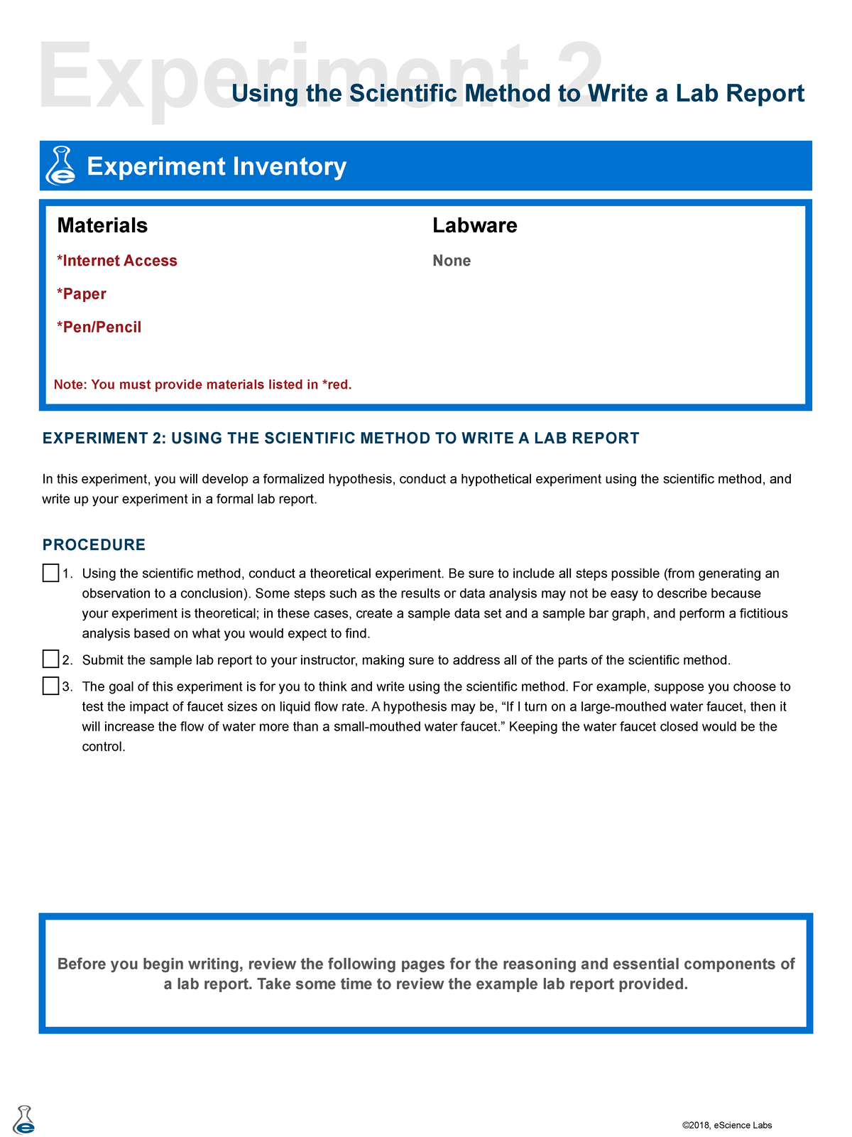 Lab 2: Writing a Formal Lab Report Using the Scientific Method - Studocu