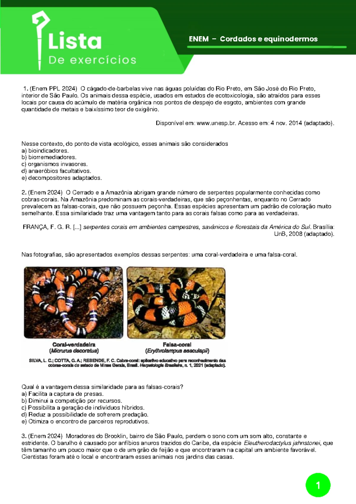 Lista de Questões (Biologia) - ENEM PPL 2024: Viroses e Bacterioses ...