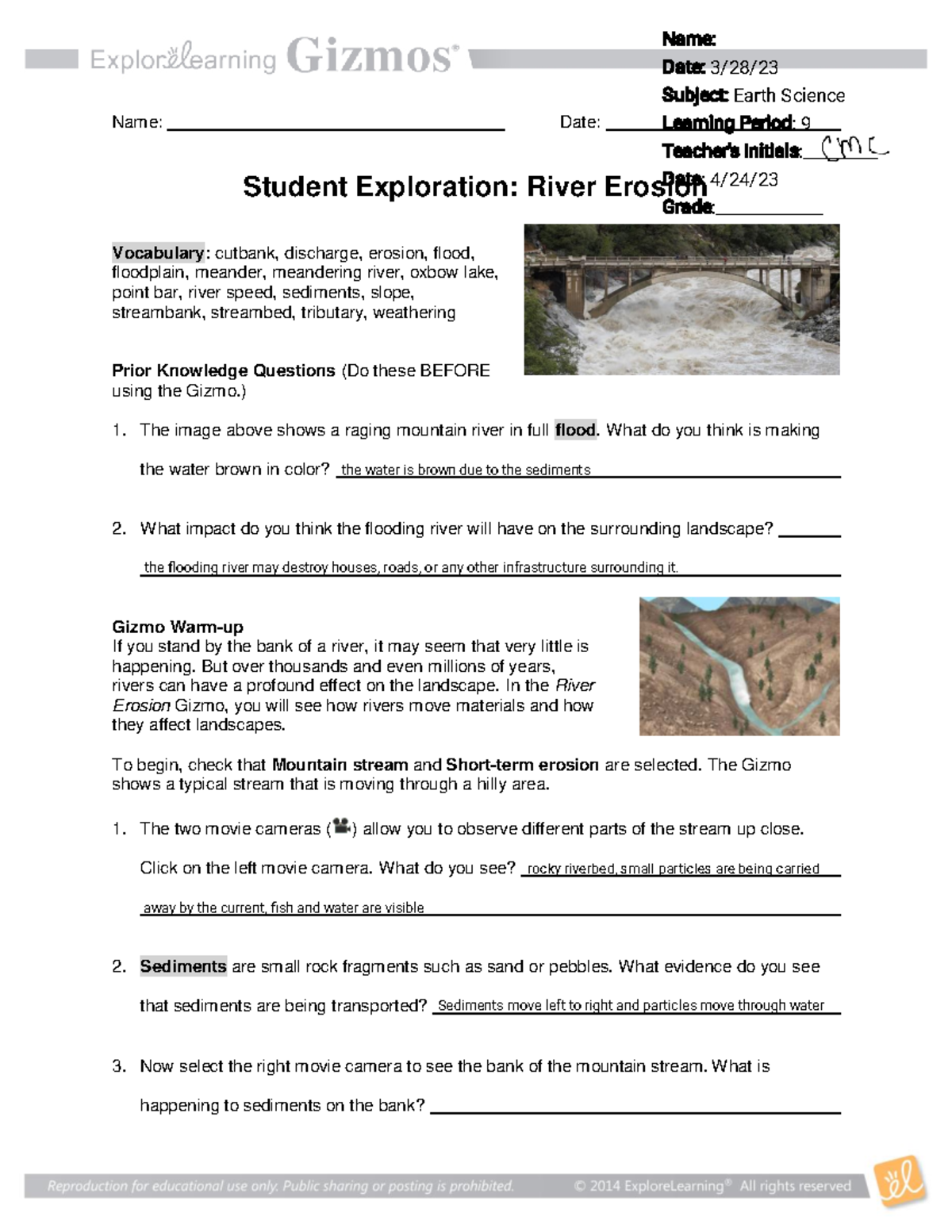 Kami Export - Waleed Khan - River Erosion SE - Name: Date: Student ...