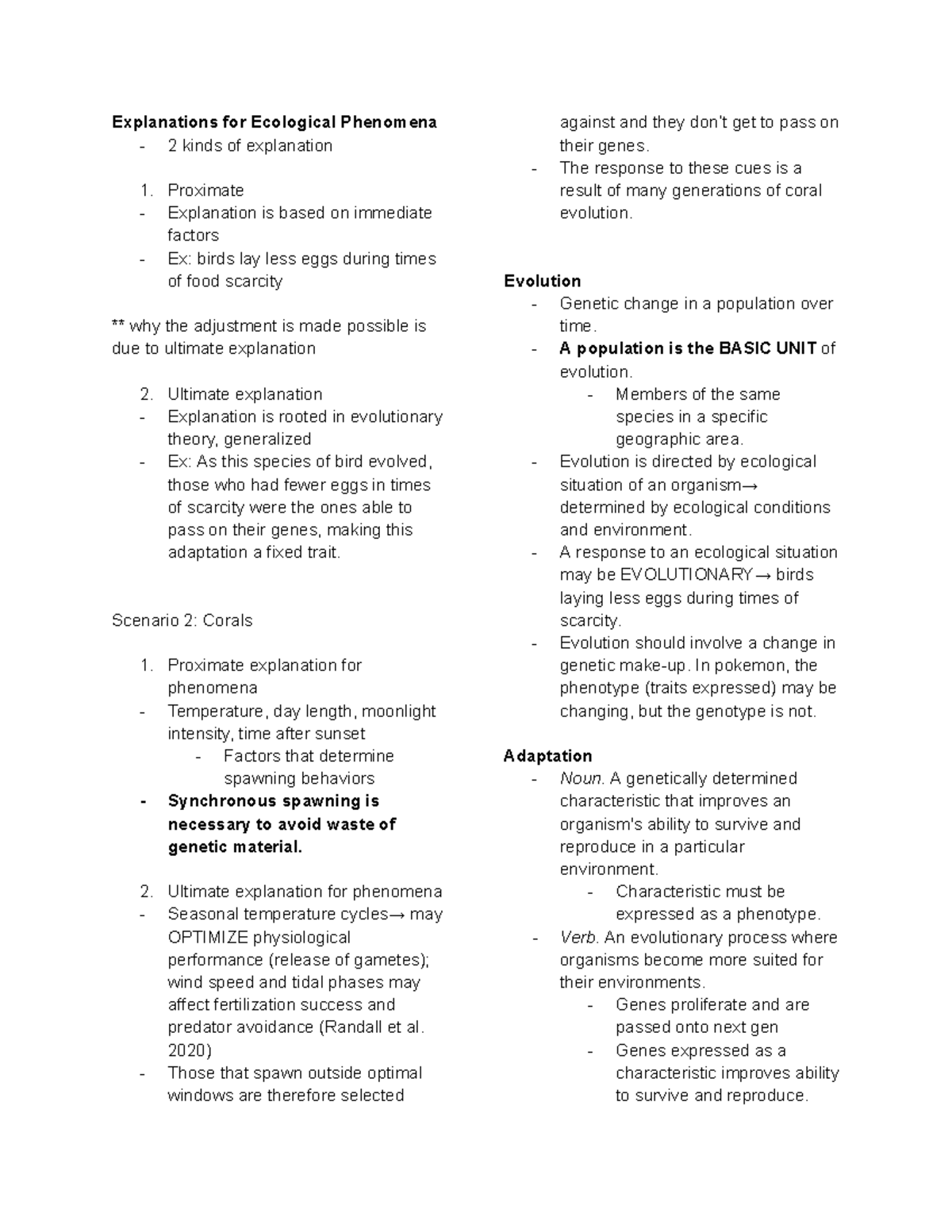 Ecol App - Evolutionary Ecology Lecture Notes on Adaptation and ...