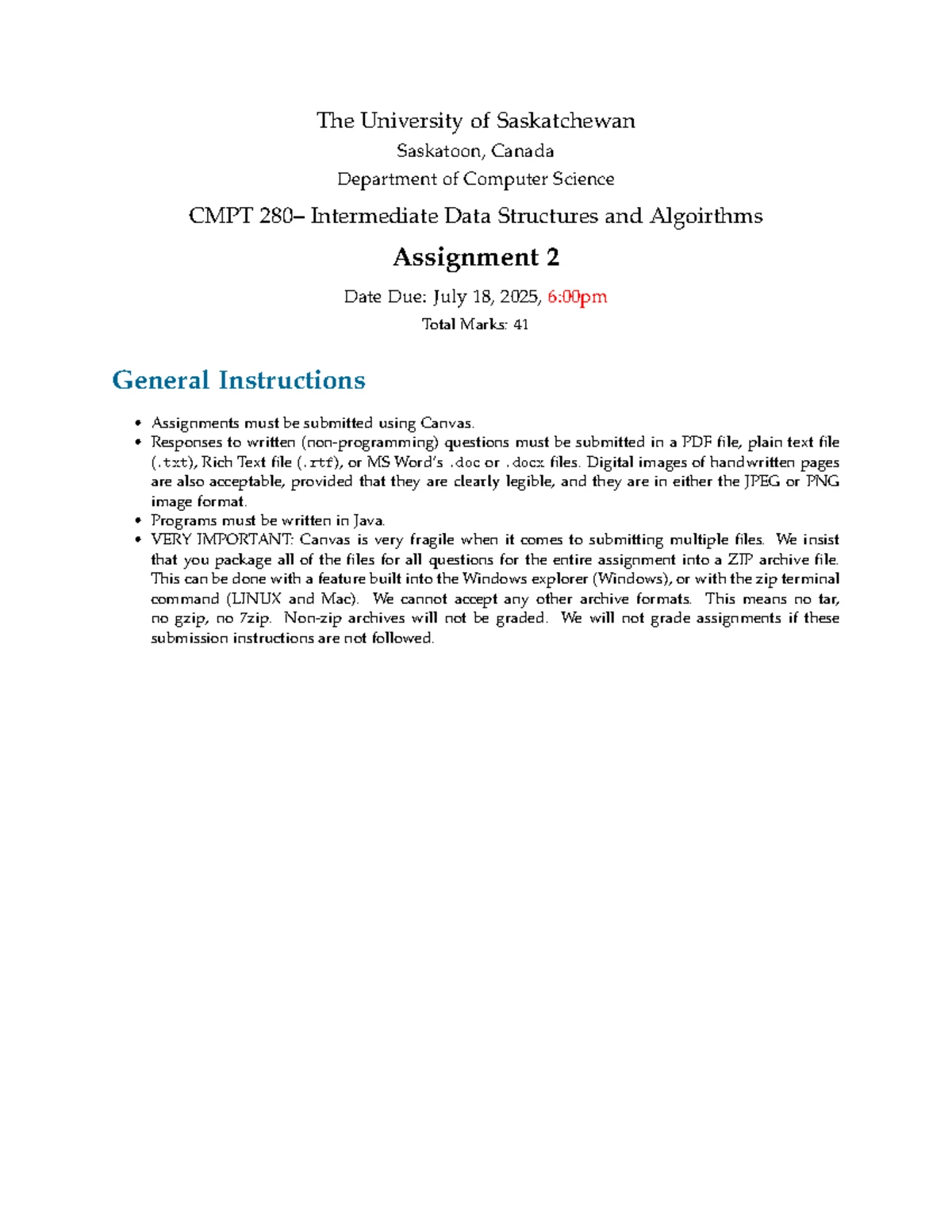 Asn3 - CMPT Intermediate Data Structures & Algorithms Assignment 3 ...