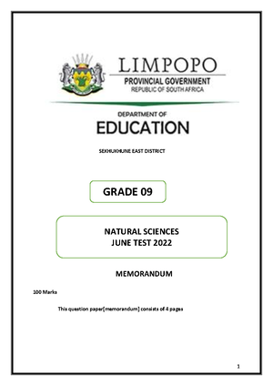Grade 9 Natural Science Lesson PLAN Term 2 - NATURAL SCIENCES Gr. 9 ...