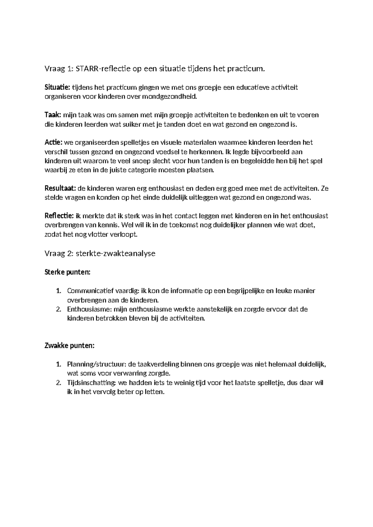 Verslag MHI: Reflectie op Educatieve Activiteit Mondgezondheid ...