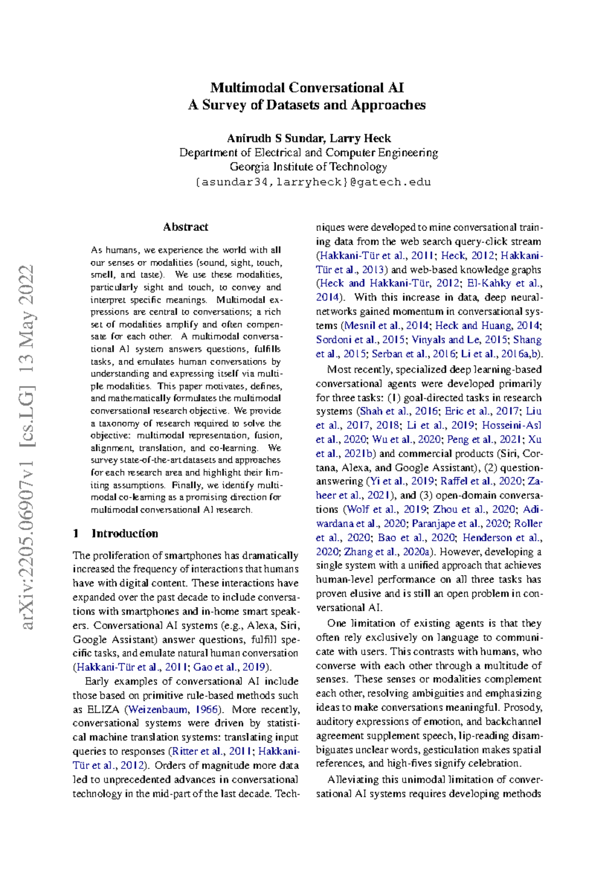 Multimodal Conversational AI: A Comprehensive Survey of Datasets and ...