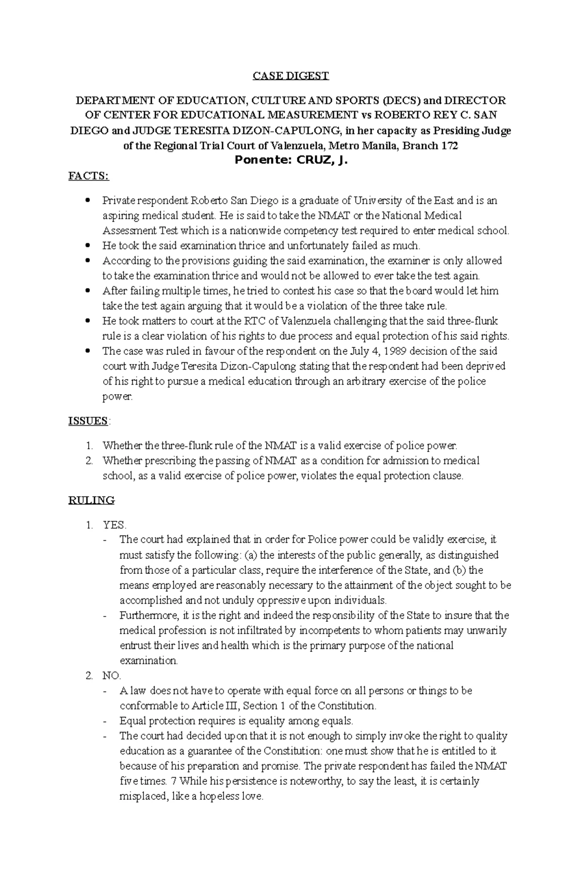 Case Digests on Judicial Department and Powers of Judiciary - JUDICIAL ...
