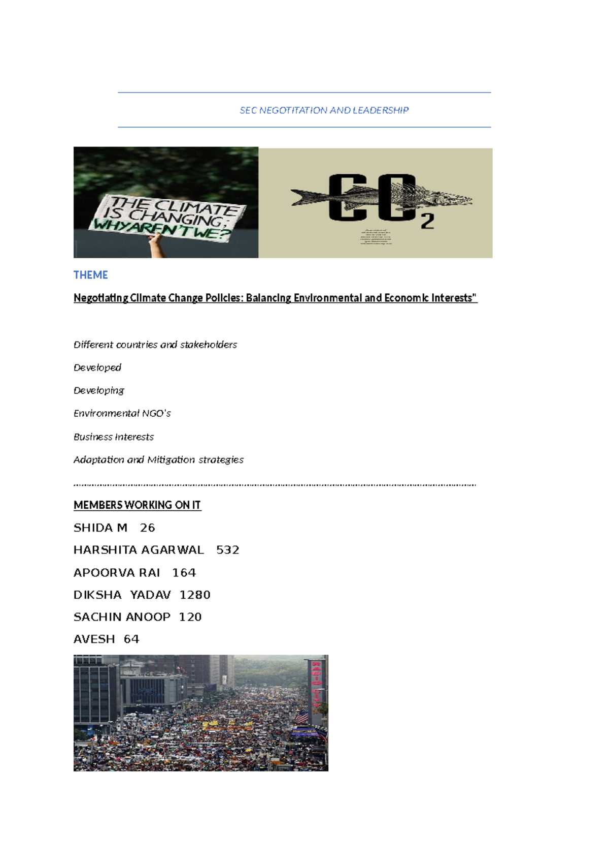 SEC Negotitation AND Leadership - SEC NEGOTITATION AND LEADERSHIP THEME ...