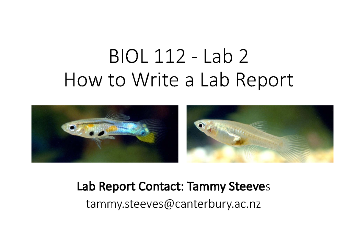 BIOL 112 Lab 2: Comprehensive Guide to Writing a Lab Report - Studocu