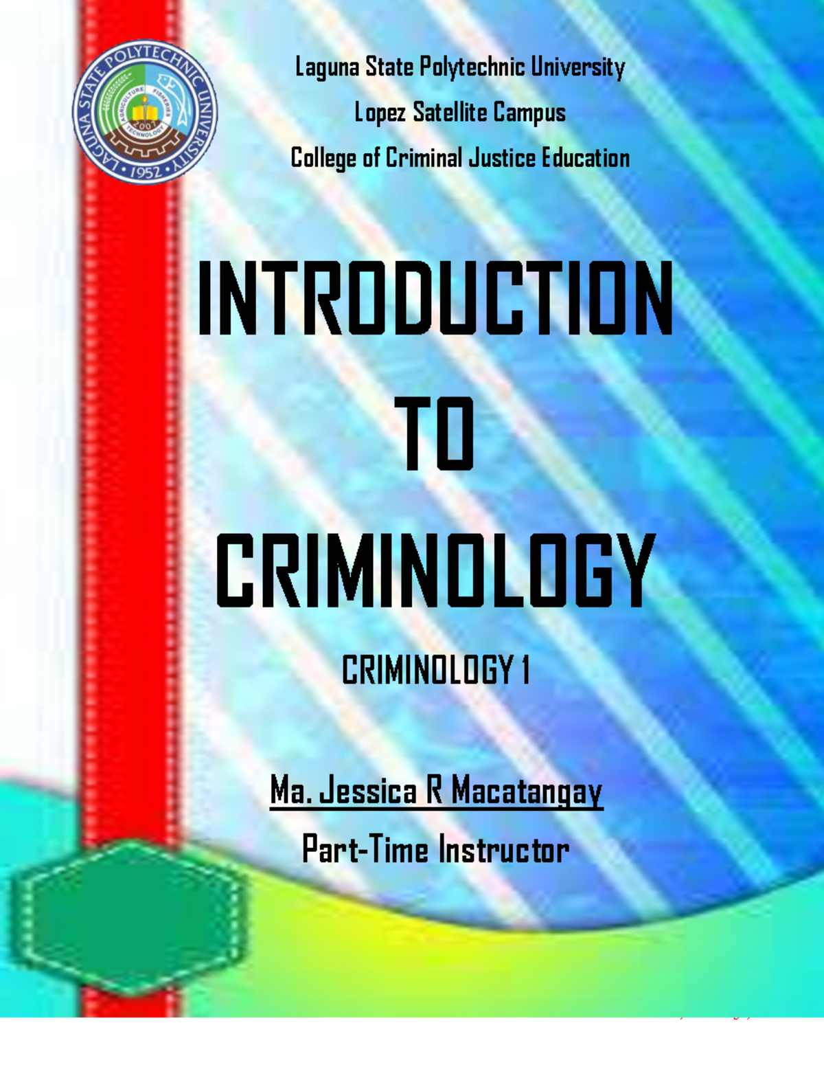 Introduction to Criminology 1: Key Concepts and Definitions - Studocu