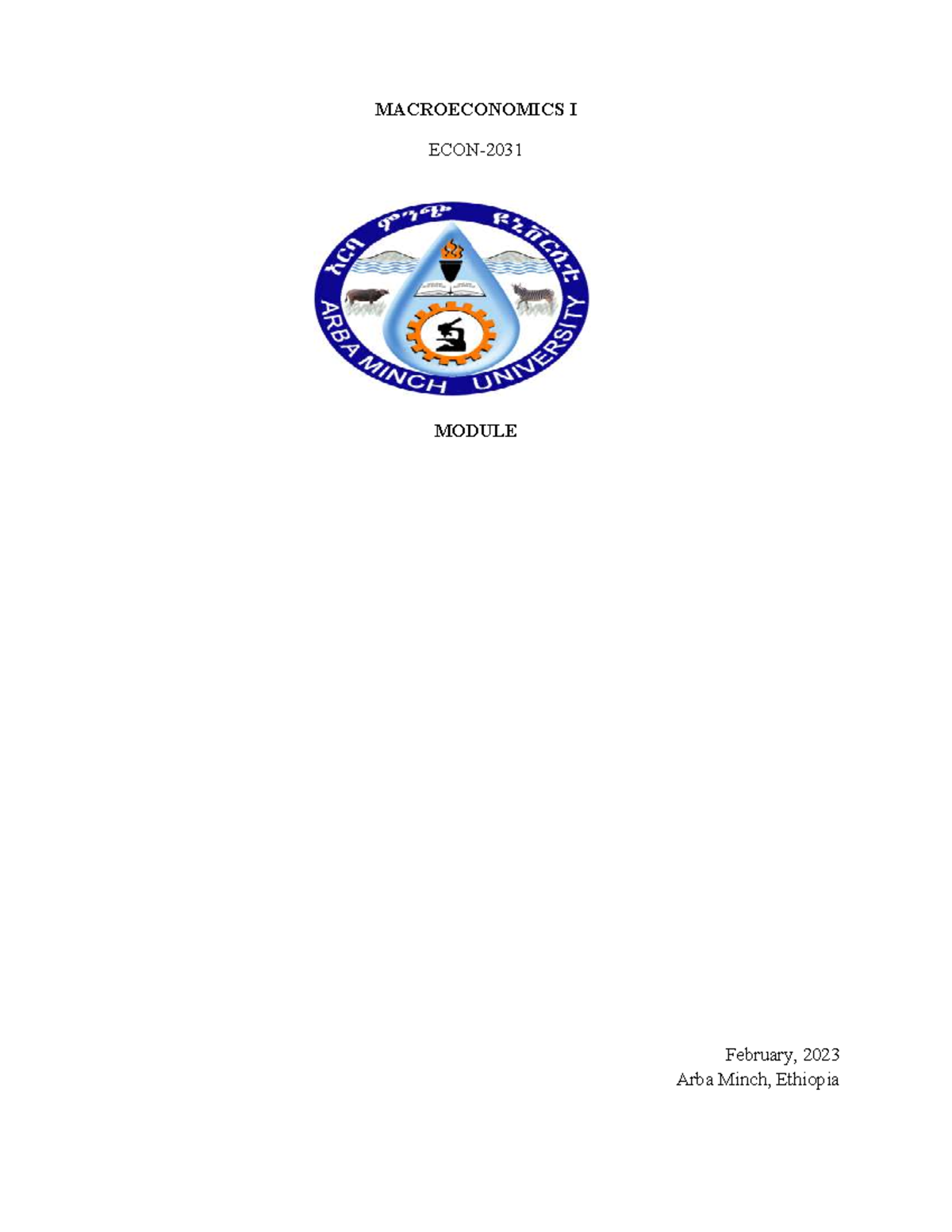 MACRO I MODULE: CHAPTER 1 - INTRODUCTION TO MACROECONOMICS - Studocu