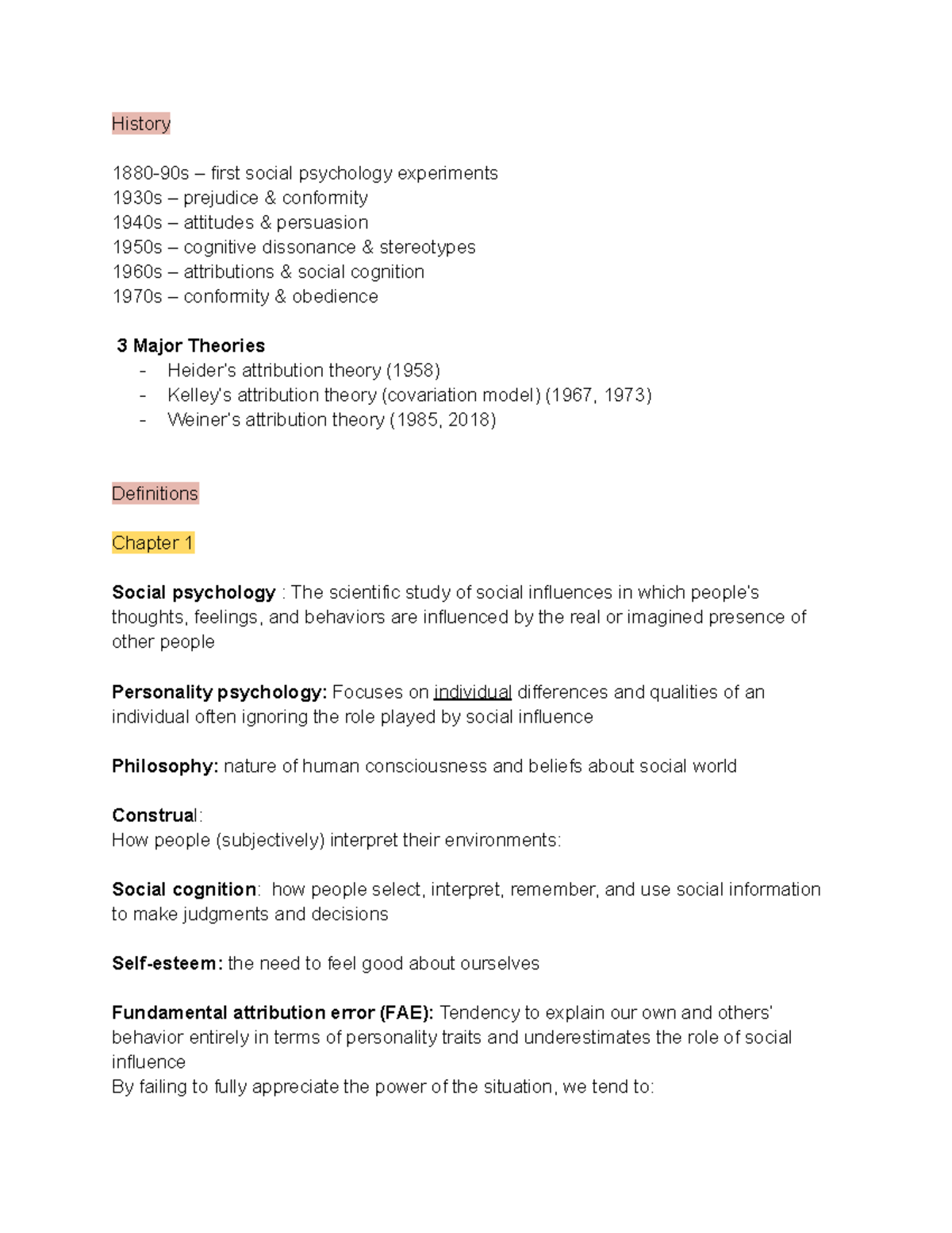 Social Psychology (PSY 201): Key Theories and Concepts Overview - Studocu