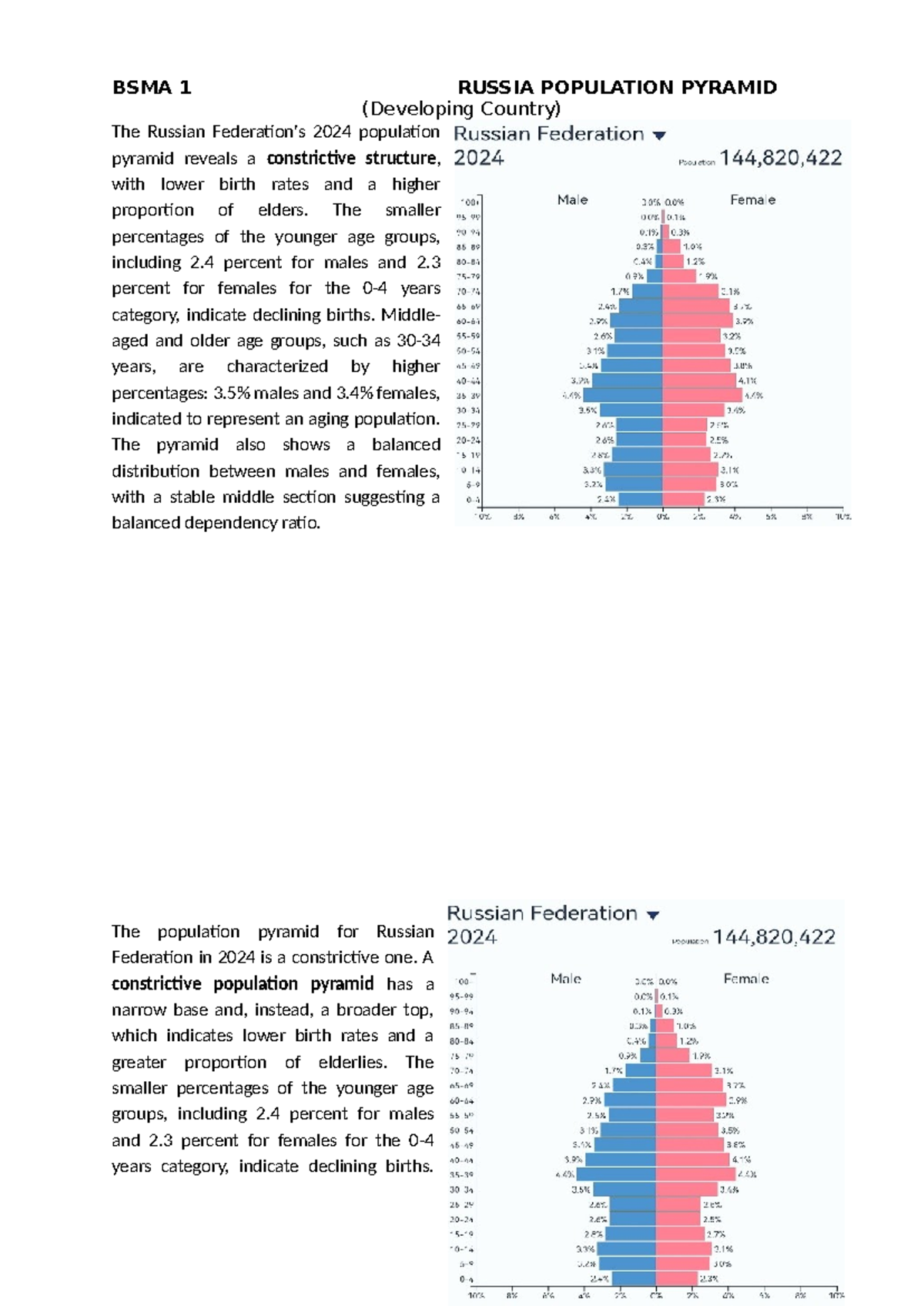 Russia Population Pyramid