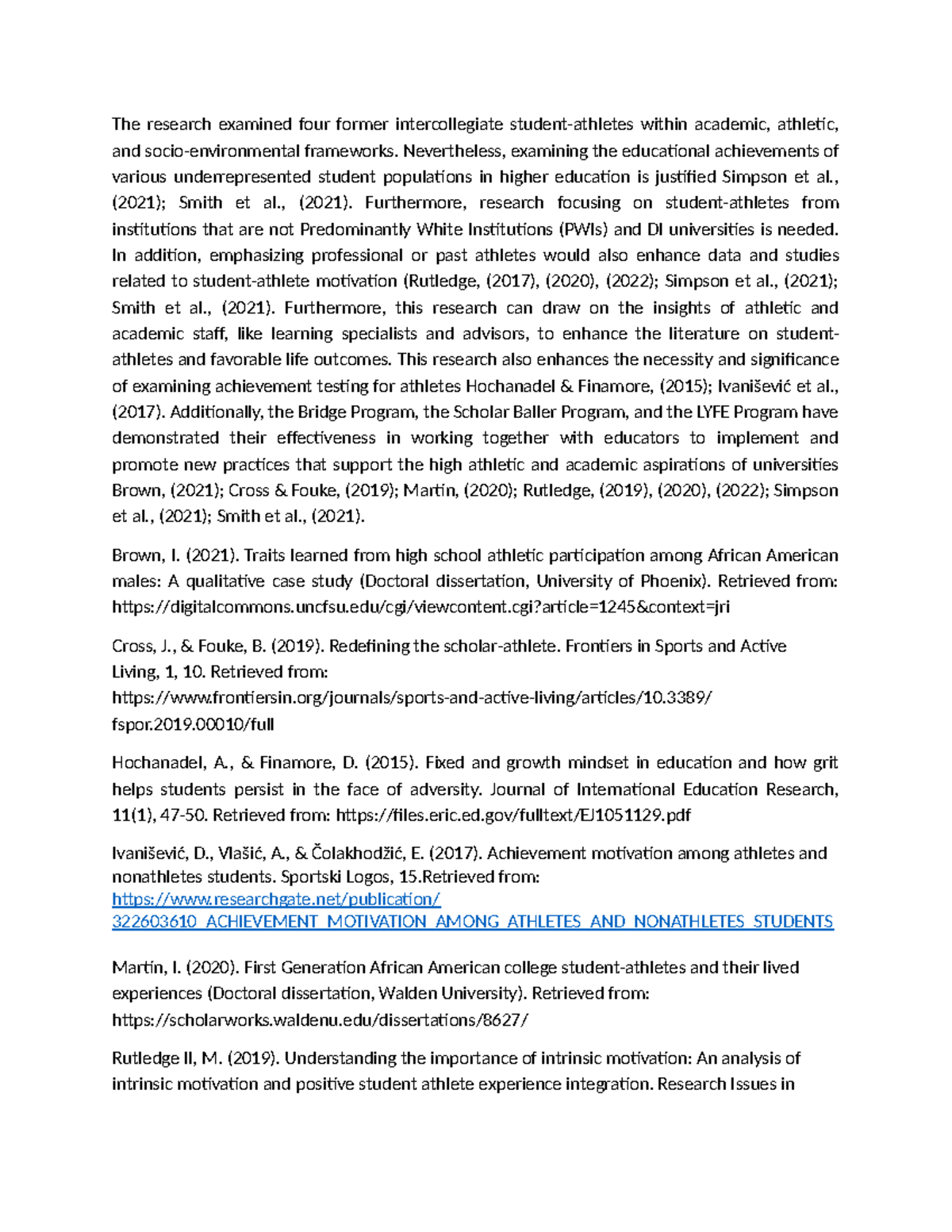 Foreign RRL - about math - The research examined four former ...